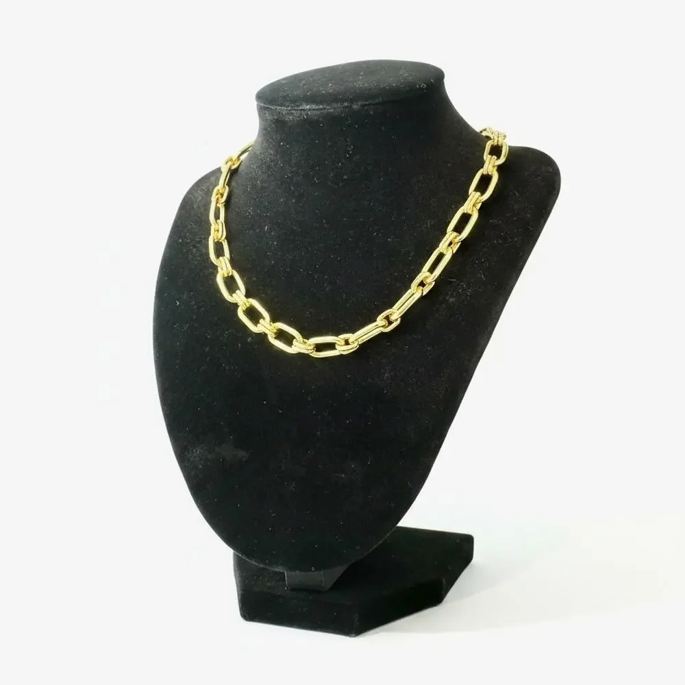 Madewell Womens Chunky Link Chain Necklace Nickel-Safe Antique Gold One Size NWT - Picture 8 of 13
